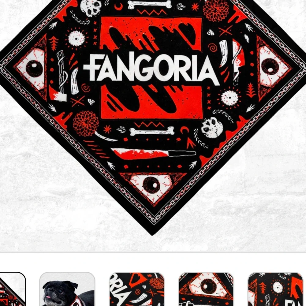 Fangoria Red and Black Bandana